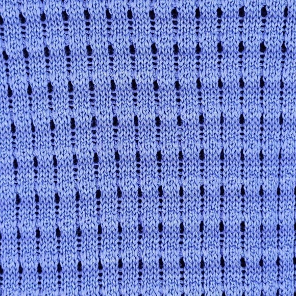Talbots Sweater Size XLP Blue Purple Open Knit Pullover 3/4 Sleeve Cotton Lyocel - Picture 4 of 10